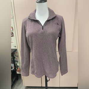 The North Face Women’s Quarter Zip Fleece mauve maroon purple size Small